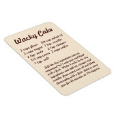 Wacky Cake Recipe Fridge Magnet Magneet (Rechterzijde)