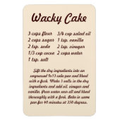 Wacky Cake Recipe Fridge Magnet Magneet (Verticaal)