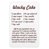 Wacky Cake Recipe Fridge Magnet Magneet (Verticaal)