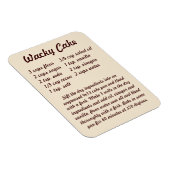 Wacky Cake Recipe Fridge Magnet Magneet (Rechterzijde)