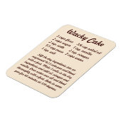 Wacky Cake Recipe Fridge Magnet Magneet (Linkerzijde)