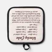 Wacky Cake Vegan Chocolade Cake Recept Pannenlap (Voorkant)