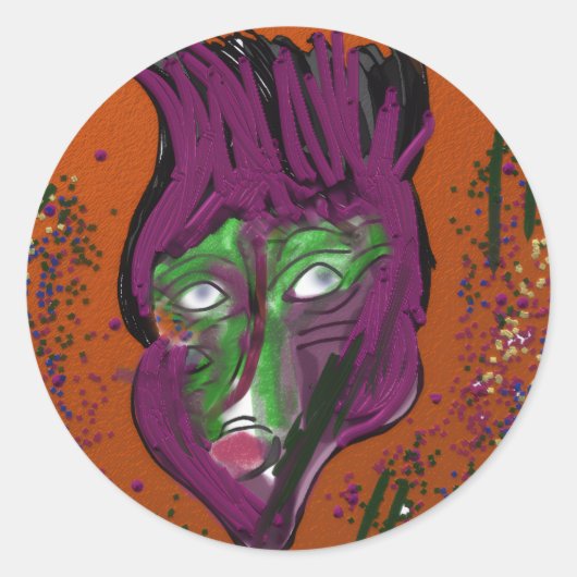 Wacky Cartoon Round Sticker Sheets (Voorkant)