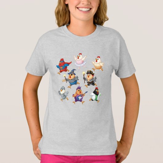 Wacky Chicks in Shells T-shirt (Voorkant)