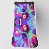 Wacky demon elf anime meisje tong uit golfheadcover (Draai 90)