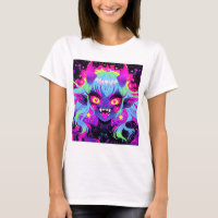 Wacky demon elf anime meisje tong uit