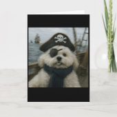Wacky Dog Funny Odle Sea Dog Rate Meme Nautical Ar Kaart (Voorkant)
