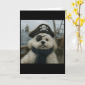 Wacky Dog Funny Odle Sea Dog Rate Meme Nautical Ar Kaart (Gele Bloem)