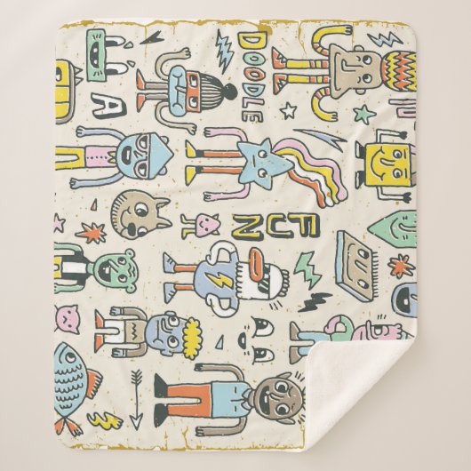 Wacky Doodles: tekenset Sherpa Deken (Voorkant)