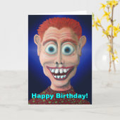 Wacky Groet van de Verjaardag Kaart (Gele Bloem)