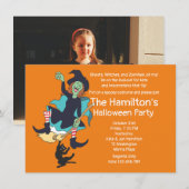 Wacky Halloween Witch Black Cat Kaart (Voorkant / Achterkant)