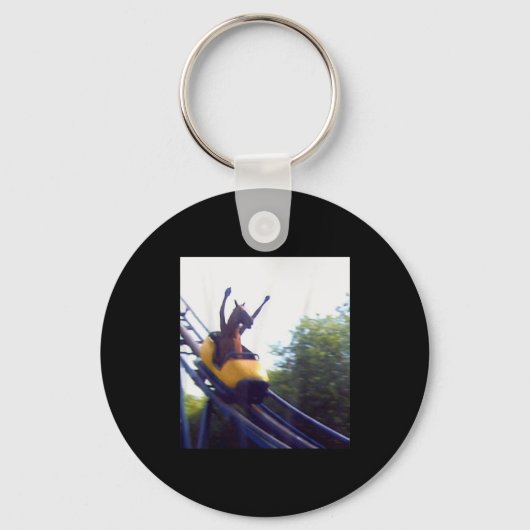 Wacky Horse Riding Roller Coaster Meme Internet Fu Sleutelhanger (Voorkant)