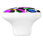 Wacky Leopard Vibrant Quirky Deurknobbels Keramische Knop (Zijkant)