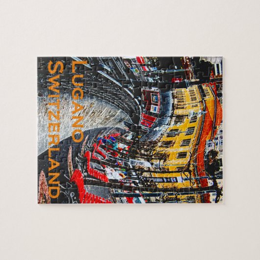 Wacky Lugano Zwitserland Legpuzzel (Horizontaal)