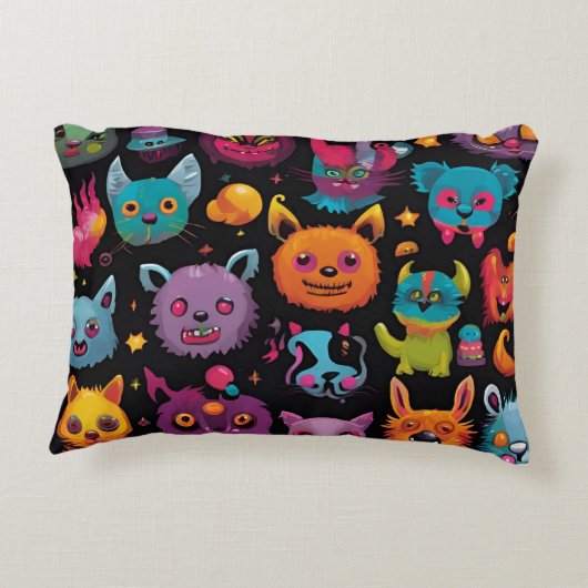 Wacky monster accent kussen (Achterkant)