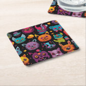 Wacky monster kartonnen onderzetters (Schuin)