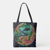 Wacky Neon Marble Graphic Tote Bag (Achterkant)