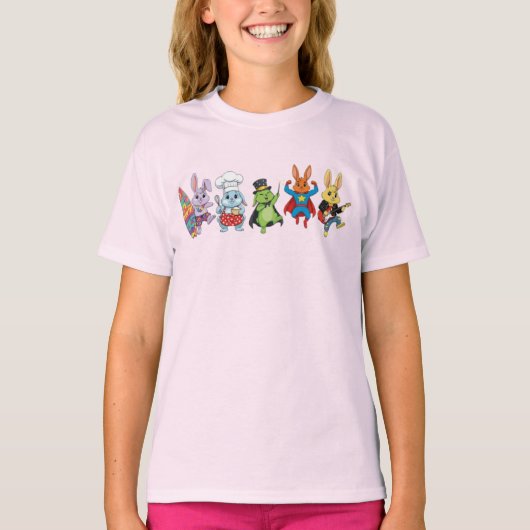 Wacky Rabbits Cartoon Baker T-shirt (Voorkant)