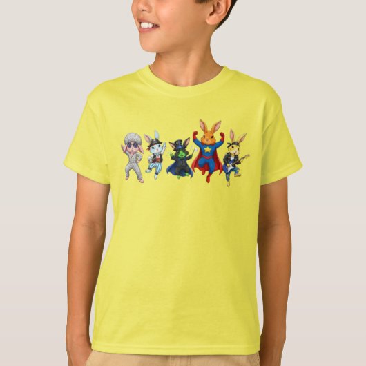 Wacky Rabbits Cartoon Bling T-shirt (Voorkant)