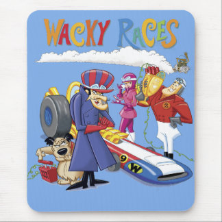 Wacky Races 60s 70s 90s 80s Cartoon Scifi Retro Muismat