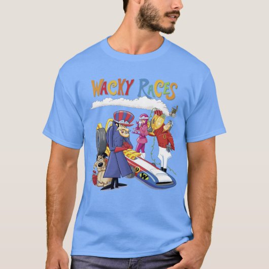Wacky Races 60s 70s 90s 80s Cartoon Scifi Retro T-shirt (Voorkant)