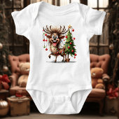 Wacky Reindeer Baby Bodysuit