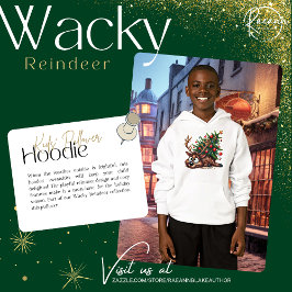 Wacky Reindeer Kind Pullover Hoodie