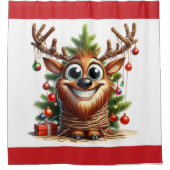 Wacky rendier douchegordijn (Voorkant)