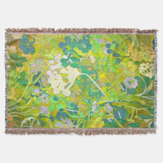 Wacky Retro Floral 2 Deken (Voorkant)