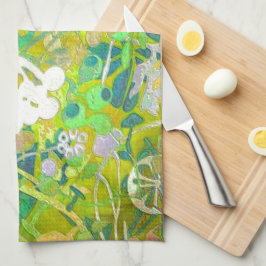 Wacky Retro Floral 2 Theedoek