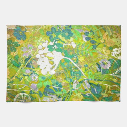 Wacky Retro Floral 2 Theedoek (Horizontaal)