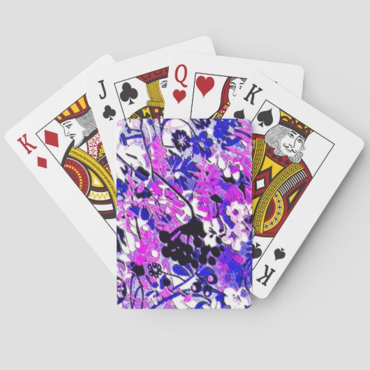 Wacky Retro Floral Speelkaarten (Achterkant)