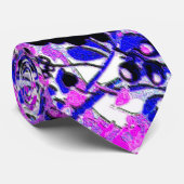 Wacky Retro Floral Stropdas (Opgerold)