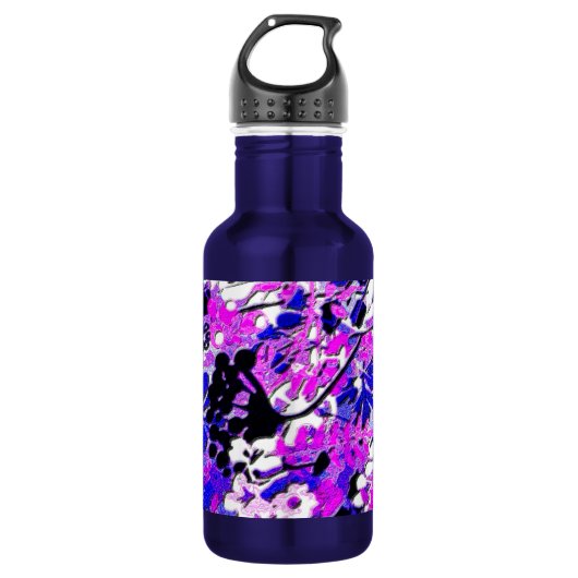 Wacky Retro Floral Waterfles (Voorkant)