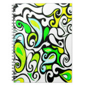 Wacky Retro Swirl 3 Notitieboek (Voorkant)