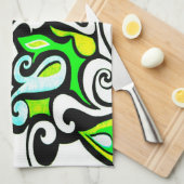 Wacky Retro Swirl 3 Theedoek (Quarter Fold)