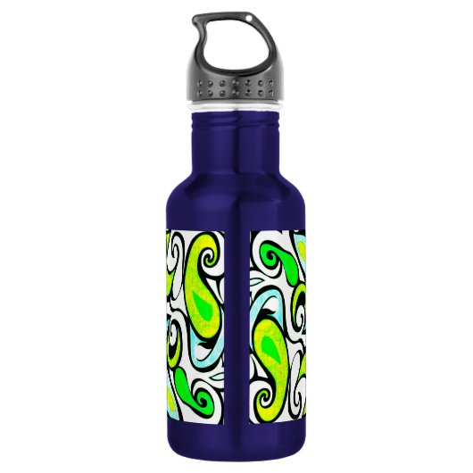 Wacky Retro Swirl 3 Waterfles (Achterkant)