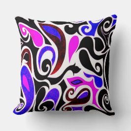 Wacky Retro Swirl Kussen