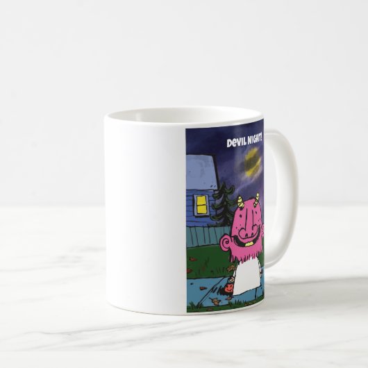 Wacky Schattige Devil Halloween Trick-or-Treat Mok (Voorkant rechts)