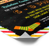 Wacky Sokken Dag flyer poster sjabloon (Hoek)