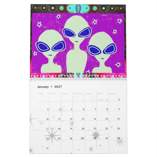 Wacky Space Calendar 2010 Kalender (Jan 2027)