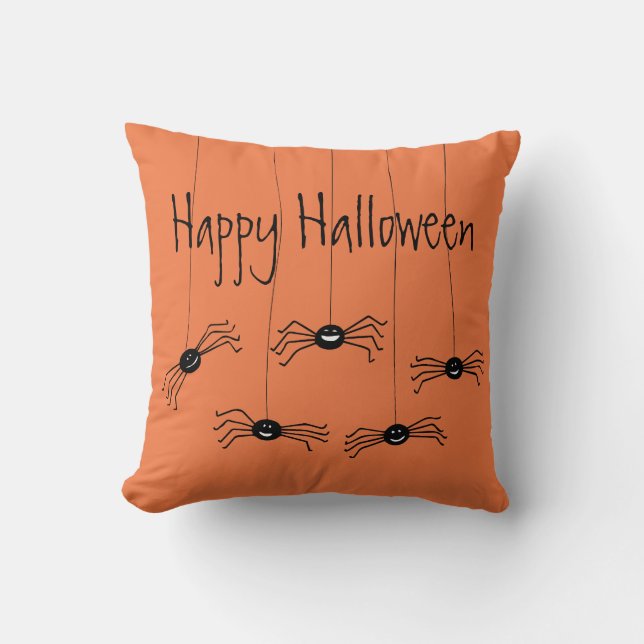 Wacky Spiders Halloween Accent Pillow Kussen (Voorkant)