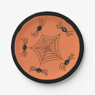 Wacky Spiders Halloween Papieren Bordje