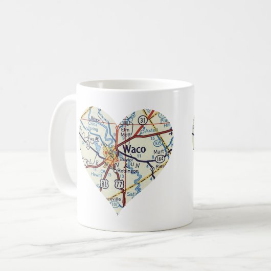 Waco 50's Map Koffiemok (Voorkant links)