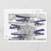 Waco Biplane Briefkaart (Voorkant / Achterkant)