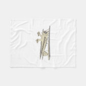 Waco Biplane Fleece Deken (Voorkant (Horizontaal))