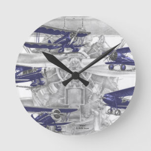 Waco Biplane Ronde Klok