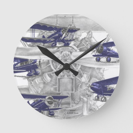 Waco Biplane Ronde Klok (Voorkant)