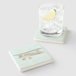 Waco Biplane Stenen Onderzetter