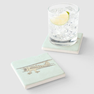 Waco Biplane Stenen Onderzetter